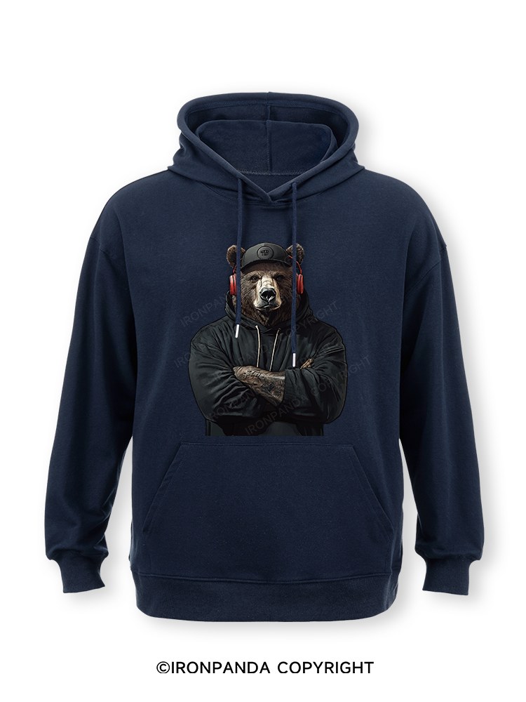 Bear with headphones Classic Gym Hoodie