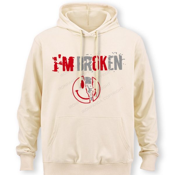 I’m Broken And Smiling Classic Gym Hoodie