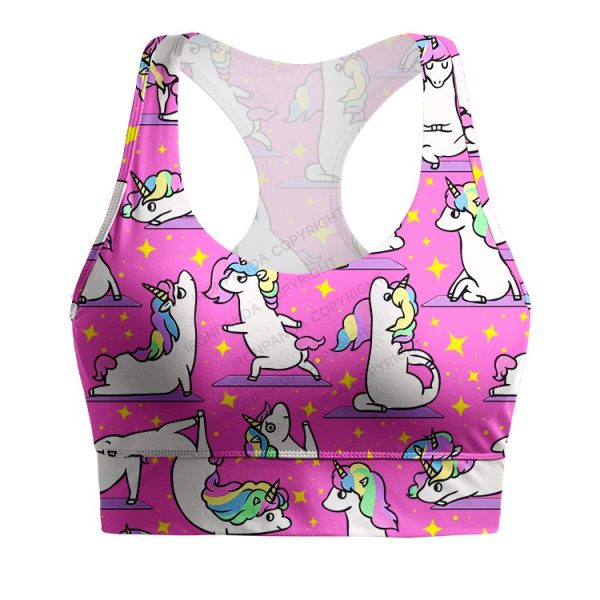 MAGICAL UNICORN STRETCH CLASS Racerback Sports Bra