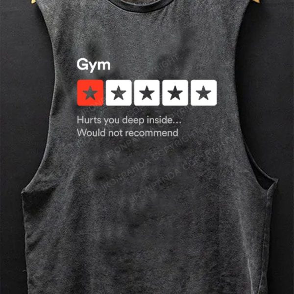 Gym, Hurts you deep inside… Scoop Bottom Cotton Tank