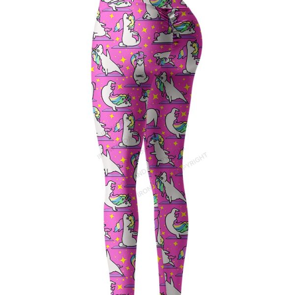 MAGICAL UNICORN STRETCH CLASS Printed Yoga Pants