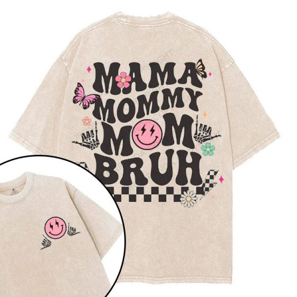 Mama Mommy Mom Bruh printed Gym Shirt