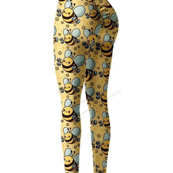 Busy Bee, Gains All Day Printed Yoga Pants