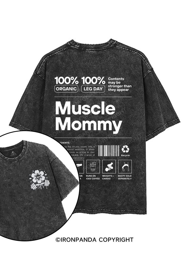 Muscle Mom printed Gym Shirt