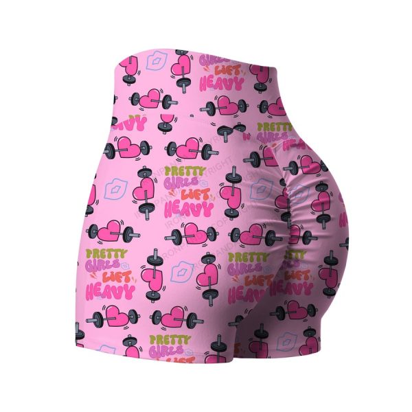 pretty girls lift heavy Printed Yoga Shorts