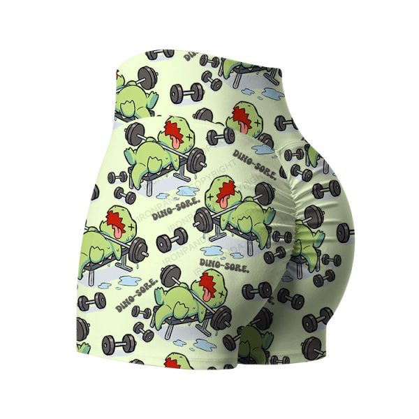 DINO-SORE Printed Yoga Shorts