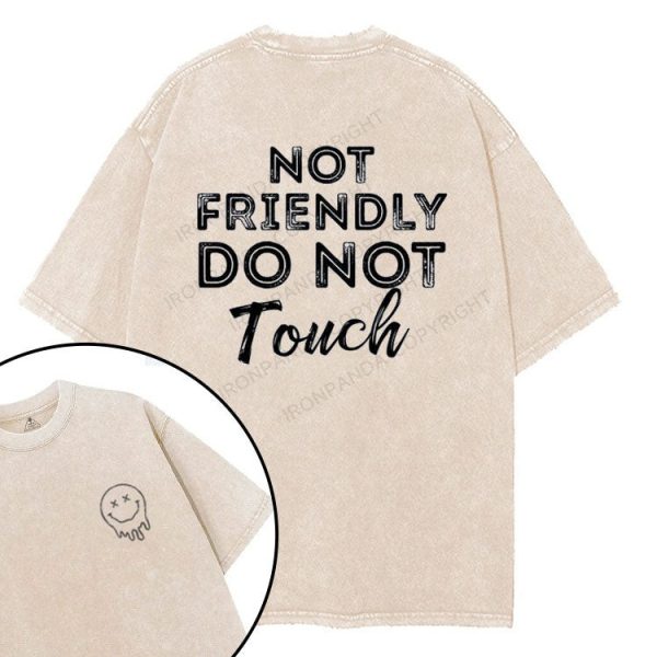 Not friendly, do not touch printed Gym Shirt