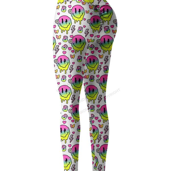Melty Kettlebell Smile Printed Yoga Pants