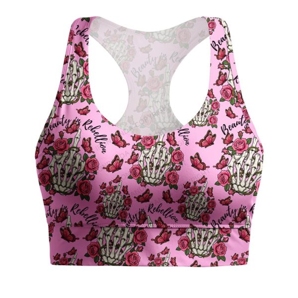 Beauty in Rebellion Racerback Sports Bra