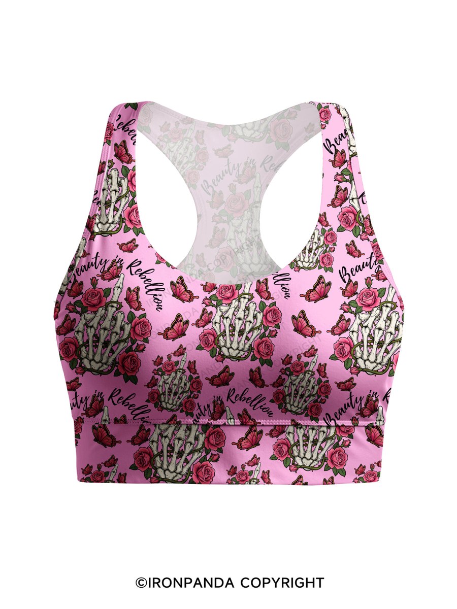 Beauty in Rebellion Racerback Sports Bra