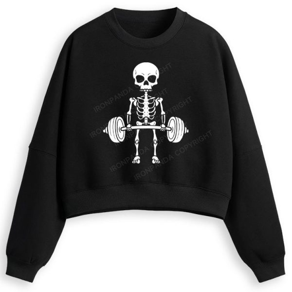 DEADLIFT SQUAD Fleece Crop Sweatshirt