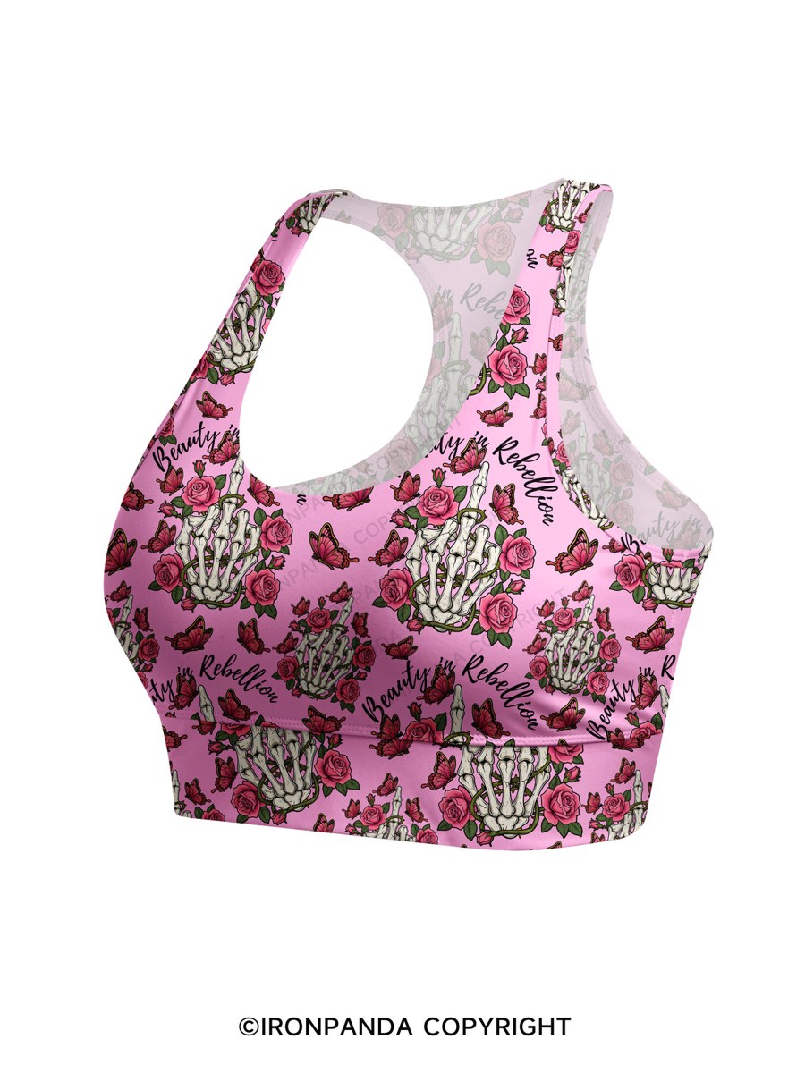 Beauty in Rebellion Racerback Sports Bra