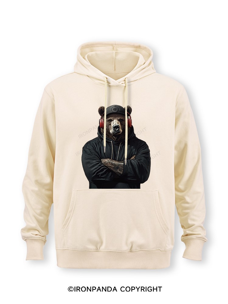 Bear with headphones Classic Gym Hoodie