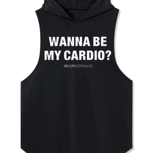 Wanna Be My Cardio Hooded Tank