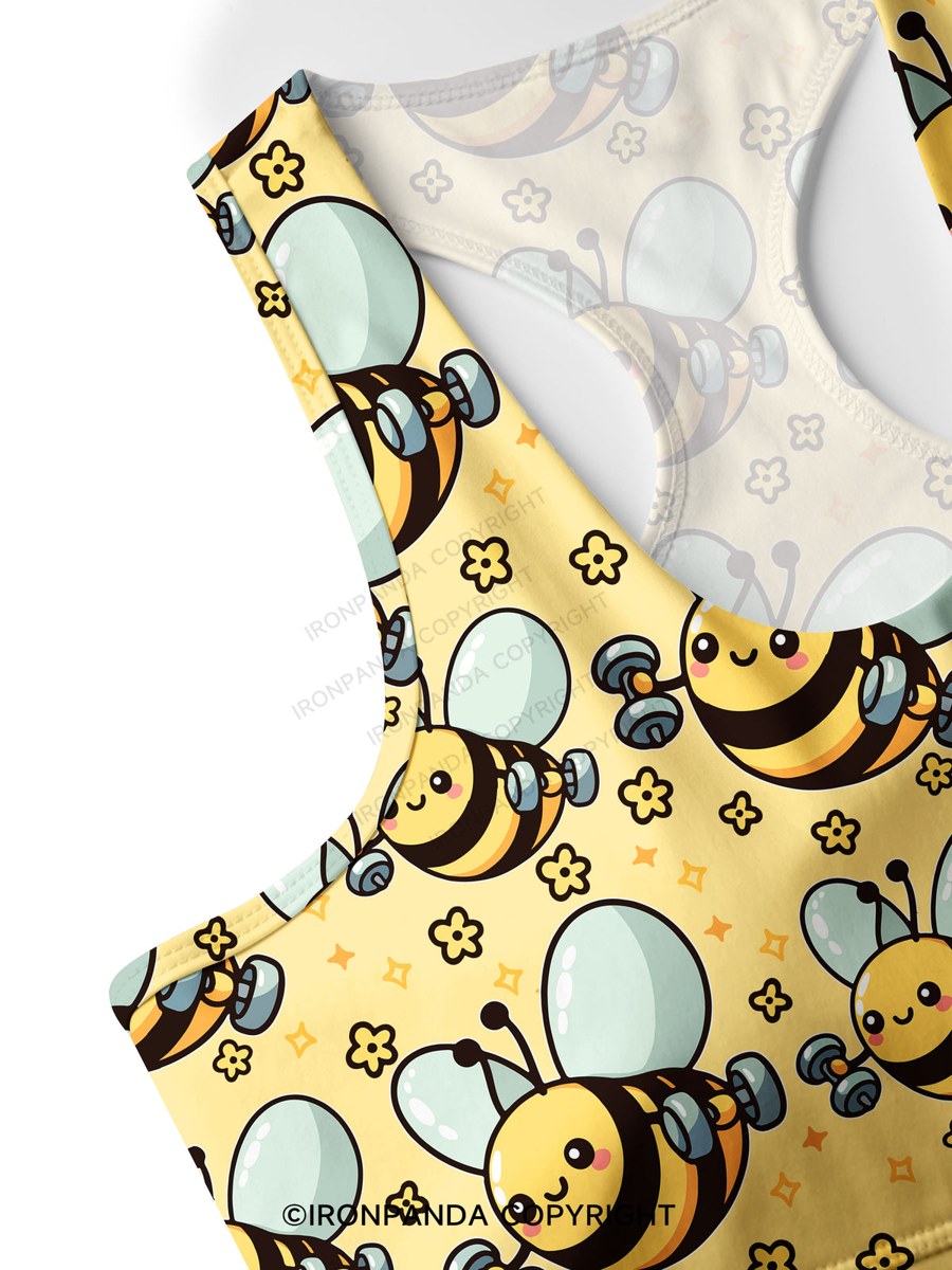 Busy Bee, Gains All Day Racerback Sports Bra