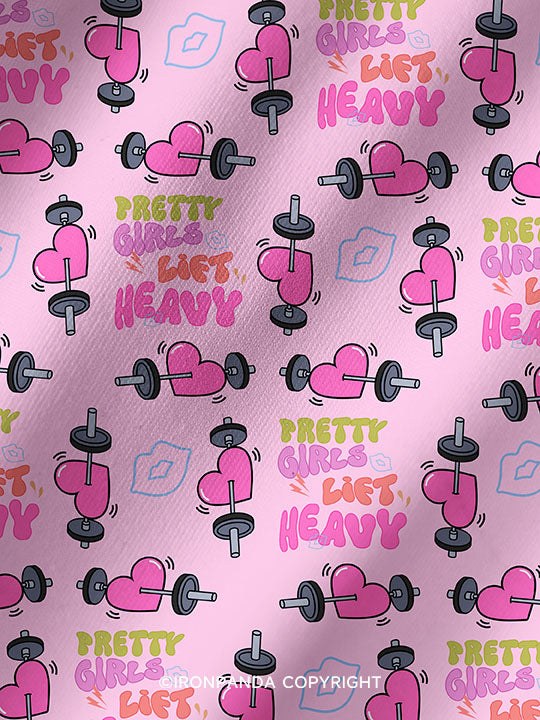 pretty girls lift heavy Printed Yoga Shorts