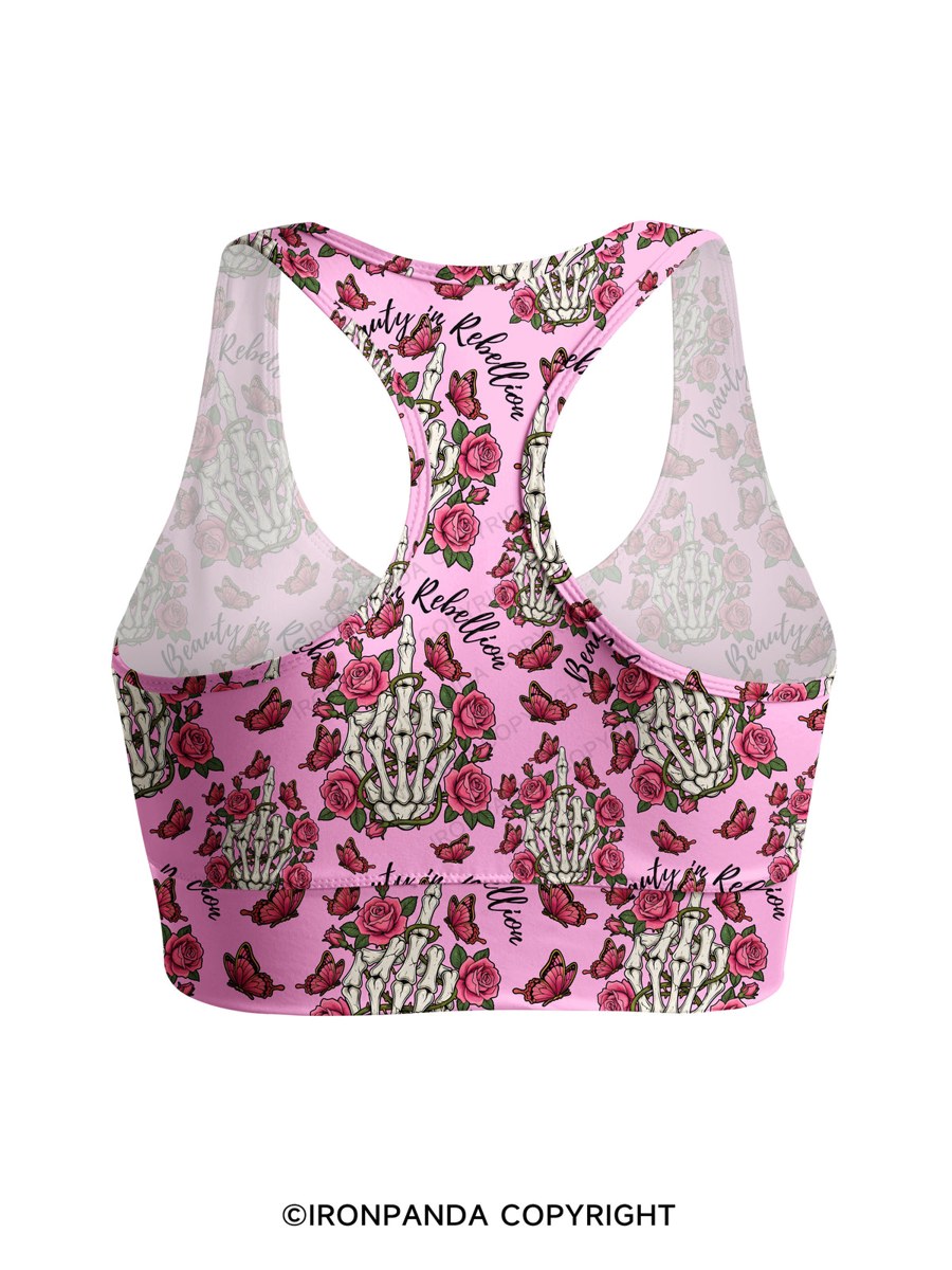 Beauty in Rebellion Racerback Sports Bra